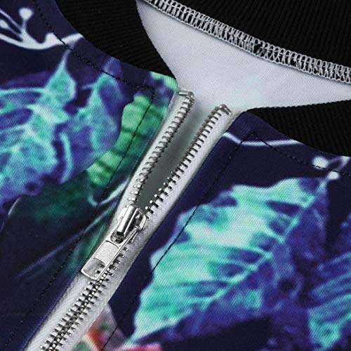 Overdose Las SeñOras De Las Mujeres De ImpresióN De Manga Larga Tops Blanco Cremallera Mejor Regalo De La Chaqueta Caliente Outwear Negro Tops Sueltas Top