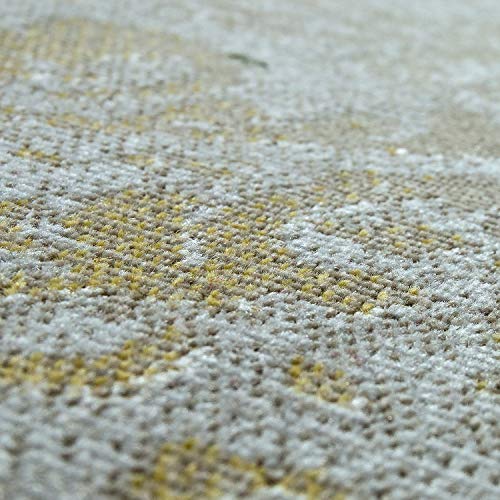 Paco Home Alfombra Interior/Exterior Oriental Amarillo Crema, tamaño:160x220 cm
