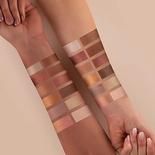 Paleta de sombras de ojos mate, brillante, tonos nude, maquillaje barroco romántico, incluye 12 colores nude románticos y oro rosa, paleta de sombras de ojos vegana profesional