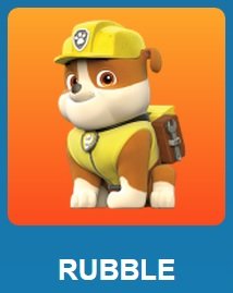 PATRULLA CANINA (PAW PATROL) - PELUCHE PERSONAJE RUBBLE, BULLDOG INGLÉS ESPECIALISTA EN CONSTRUCCIÓN (30CM DE PIE) CALIDAD SUPER SOFT - COLOR AMARILLO -