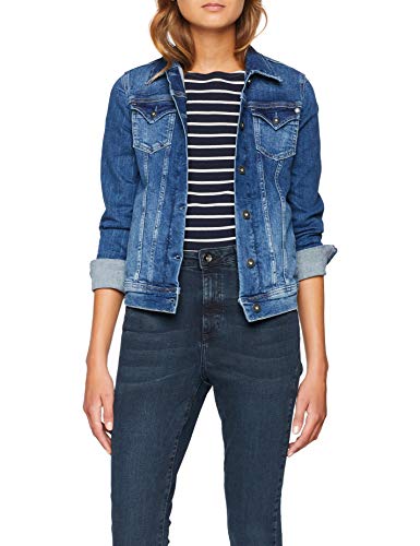 Pepe Jeans Thrift Pl400755cf7 Chaqueta Vaquera, Azul (Denim CF7), XS para Mujer