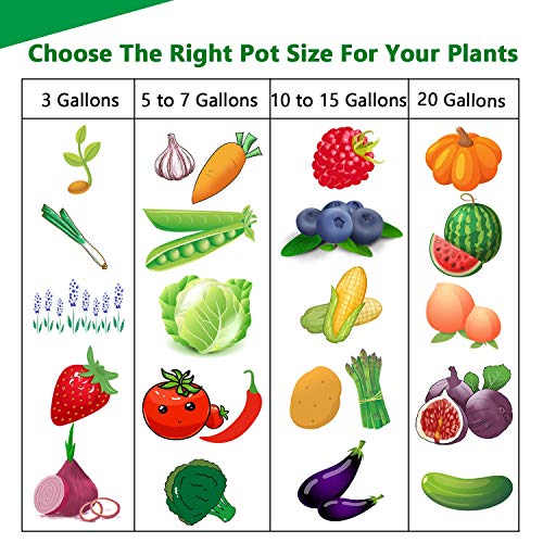 PEYOU 5X 30l Saco para Plantas, Bolsa de Cultivo de Plantas de geotextil 7 Galones, Maceta de Cultivo, Macetas de Tela con Asas Degradables para Patatas, Zanahorias, Patatas, Tomates