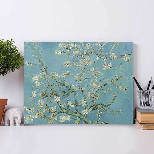 PICANOVA – Vincent Van Gogh Almond Blossom 40x30cm – Cuadro sobre Lienzo – Impresión En Lienzo Montado sobre Marco De Madera (2cm) – Disponible En Varios Tamaños