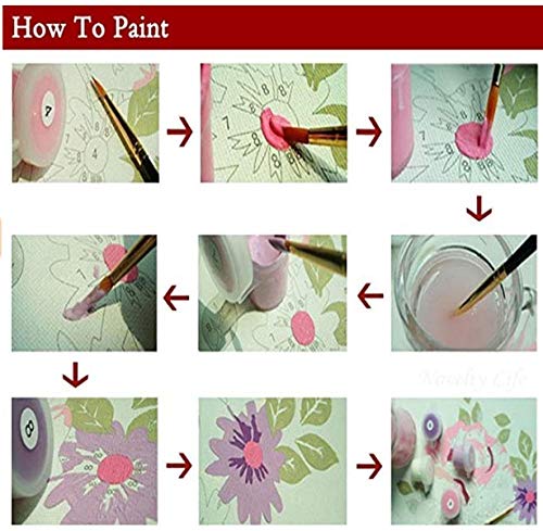 Pintura por Números Cuadros de Colorear por Números Kit para- Lindo perrito sacando la lenguaPintar en Lienzo DIY Bricolaje Adultos Niños Decoracion de Pared Regalos -40x50cm