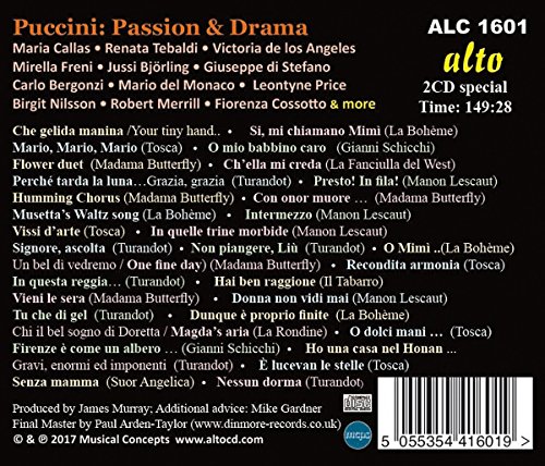 Puccini : Romance et Drame. Callas, Tebaldi, De Los Angeles, Freni, Price, Di Stefano, Karajan.