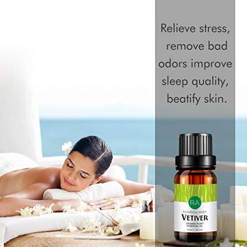 RAINBOW ABBY Vetiver Aceite Esencial de Aromaterapia Ahora Aceites Esenciales Orgánicos Puros Establecidos Para Difusor