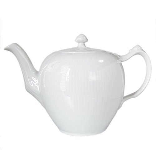 Royal Copenhagen White Fluted Tetera, porcelana, color blanco, 1 L