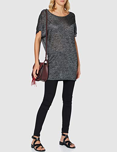 Sisley Sweater H/s suéter, Grey Melange 89r, XS para Mujer