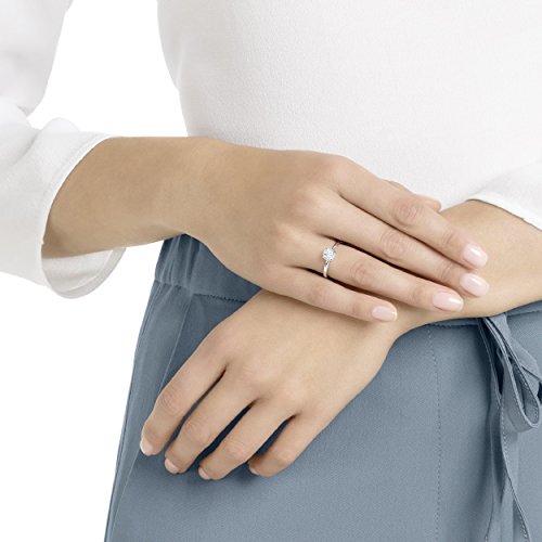 Swarovski Anillo Attract, blanco, Baño de Rodio
