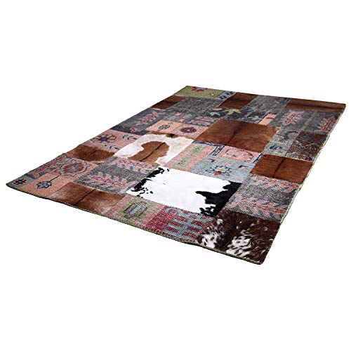 The Rug Republic - Alfombra de aramis (160 x 230 cm, lana y piel natural)