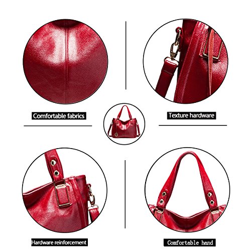 Tisdaini Bolsos de Mano Mujer Bolsos Bandolera Moda Gran Capacidad Cuero Suave Bolsos Totes Shoppers y Bolsos de Hombro