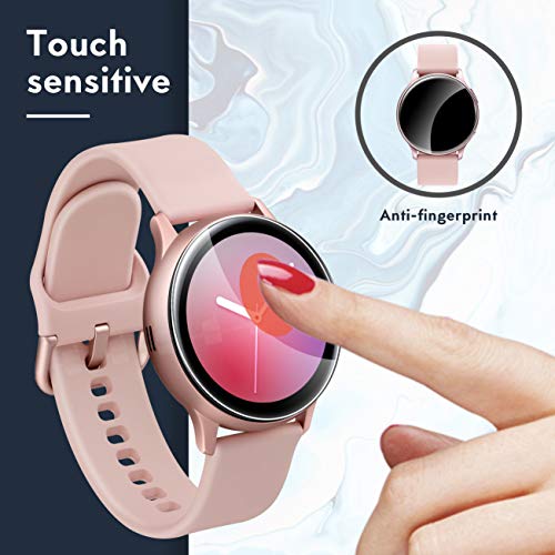 UniqueMe [5 Pack] Protector de Pantalla para Samsung Galaxy Watch Active 2 40mm, [Flexible] Película Transparente de Burbuja de TPU Huella Digital Disponible Suave