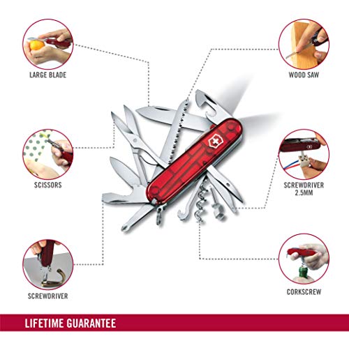 Victorinox V17915.T Navaja Medio Huntsman Lite, Rojo, M