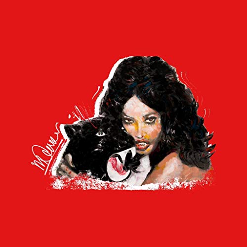 VINTRO La Camiseta de Naomi Campbell Panther Masculino Original Portrait por Sidney Maurer (Azul Real,S)