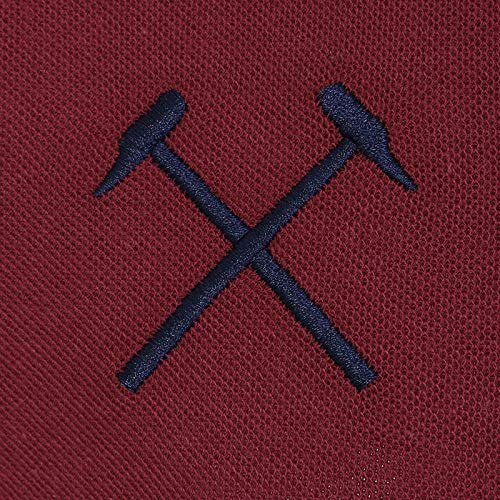 West Ham United FC Polo Oficial Para Hombre - con el Escudo del Club - Granate - S
