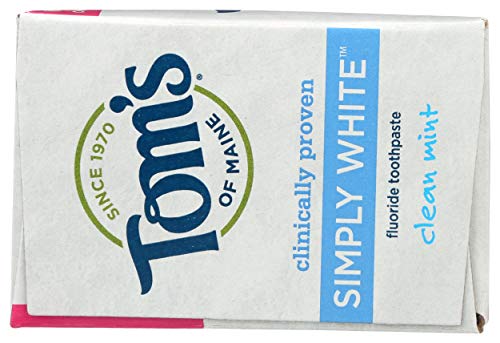 Tom's of Maine - Natural Toothpaste Simply White With Fluoride Clean Mint - 4.7 oz