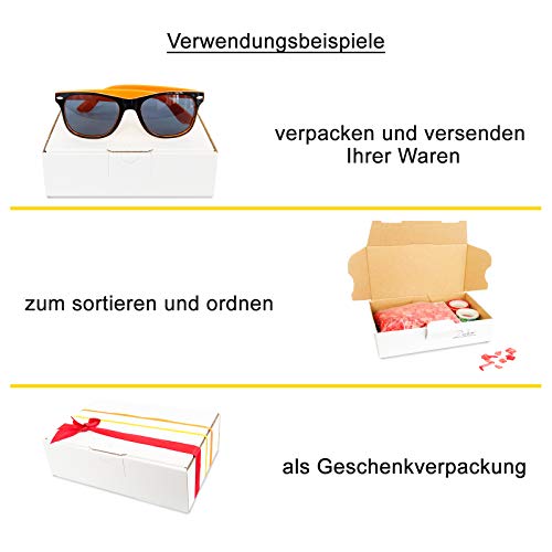100 cajas grandes para cartas (165 x 125 x 20 mm), color marrón GB-0 A6 para envío de cartas DHL DPD GLS H