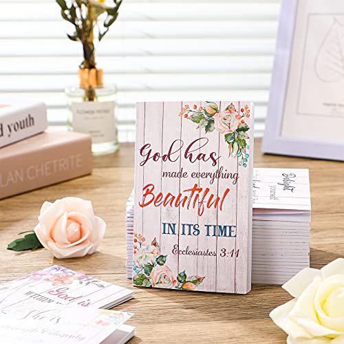 16 Diarios de Fe de Oración Diaria Flor para Mujer Cuaderno de Versículo Bíblico Cristiano Patrón Floral Rústico Bloc de Notas de Bolsillo con Cita Inspiradora de Biblia, 4,9 x 3,1 Pulgadas