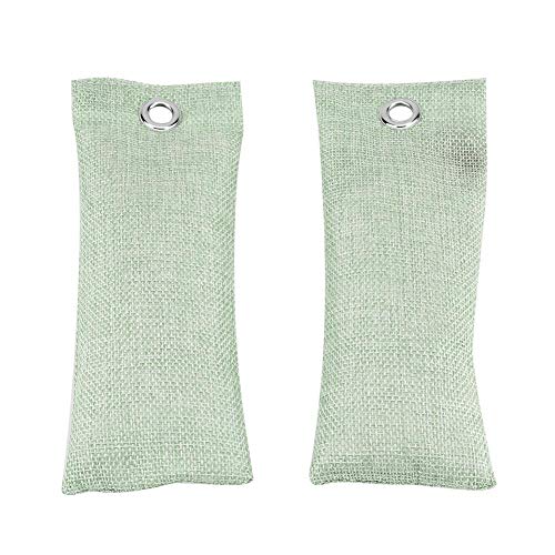 2 bolsas de purificador de aire reutilizables carbón activado bambú para la cocina el olor del coche el deshumidificador los zapatos desodorizantes bolsas para coches armarios baños zonas de mascotas