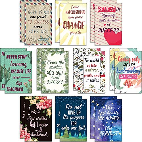 20 Piezas de Cuadernos Inspiradores Florales Pequeñas Libretas de Bolsillo Mini Cuaderno de Diario de Motivación Lindo Cuaderno Inspirador Positivo para Oficina Escuela Hogar Viaje, 10 Estilos