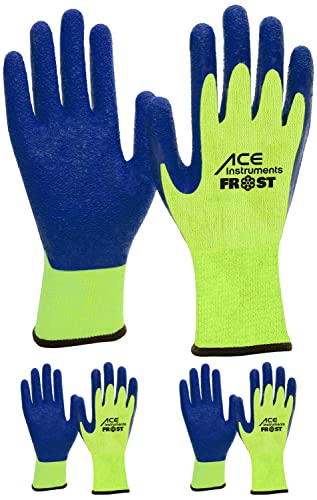 3 pares de ACE Frost – Guantes Térmicos de Trabajo - Protección Contra Frío – Perfecto en Invierno - Buen Agarre, Talla 8 - S