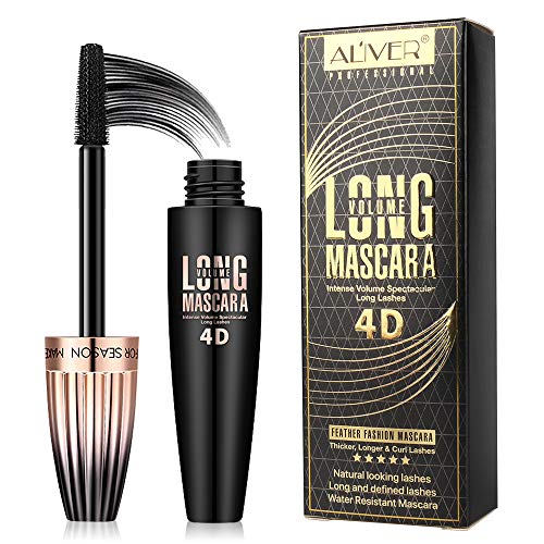 4D Lash Mascara Waterproof, Luxuriously Longer, Thicker, Voluminous Eyelashes, Long-Lasting, Dramatic Extension