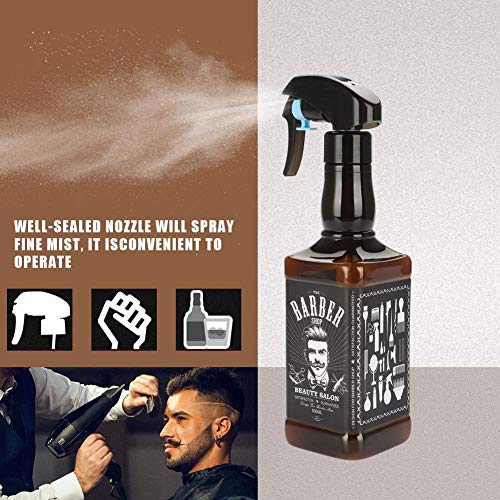500 ml botella de spray de plástico rociador de peluquería salón peluquería peluquería rociador de peluquería herramientas para el cabello herramienta de plantación de flores(Brown)