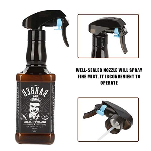 500 ml botella de spray de plástico rociador de peluquería salón peluquería peluquería rociador de peluquería herramientas para el cabello herramienta de plantación de flores(Brown)