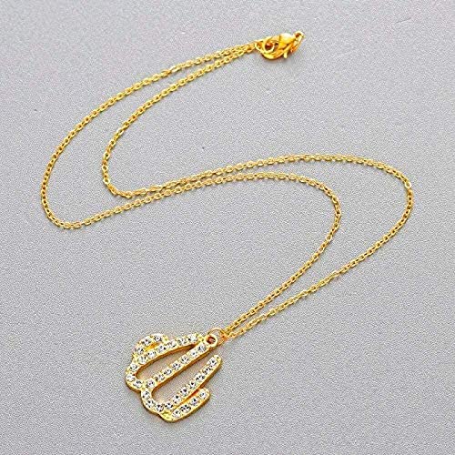 Alá islámico pequeño collar árabe musulmán joyería religiosa nombre Dios árabe Kuran colgante collar fe
