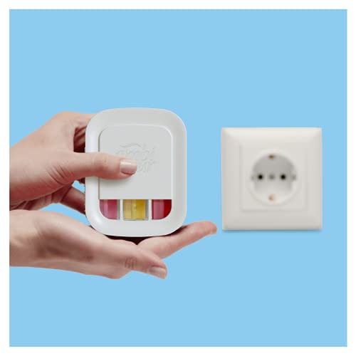 Ambi Pur - Ambientador - Fragancia Lavanda - 1 difusor eléctrico y 4 recargas - Elimina los malos olores - Seguro para usar en cualquier habitación - Duración hasta 1 año de perfume