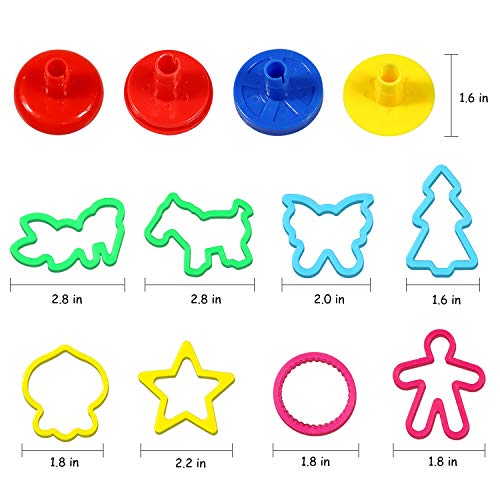 aovowog Herramientas de Plastilina 22 Piezas Extrusora de Accesorios de Plastilina Cortadores de Galletas Juguete de Arcilla para Niños Bebé (Color al Azar)