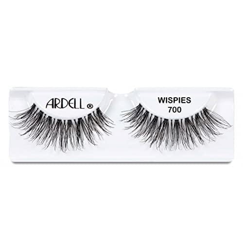 Ardell Pestañas postizas Naturales Wispies 700 | Color Negro | Incluye pegamento | 1 par de pestañas