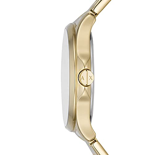 Armani Exchange Reloj de Acero Inoxidable con Tres Manecillas para Mujer Armani Exchange, Tamaño de Caja de 36 mm, Oro (Dorado)