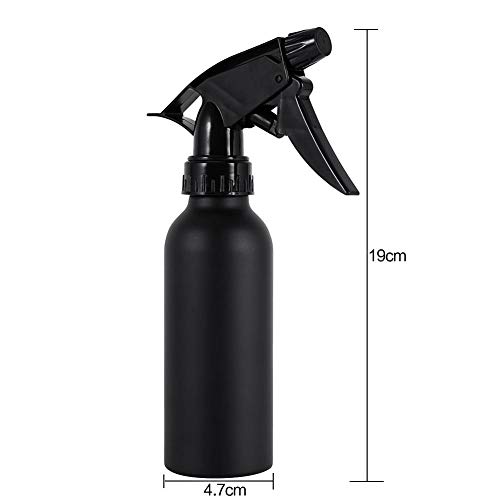 Asixx - Pulverizador de agua para peluquería, para salones de peluquería profesionales, para regar flores o para limpiar (aluminio negro)