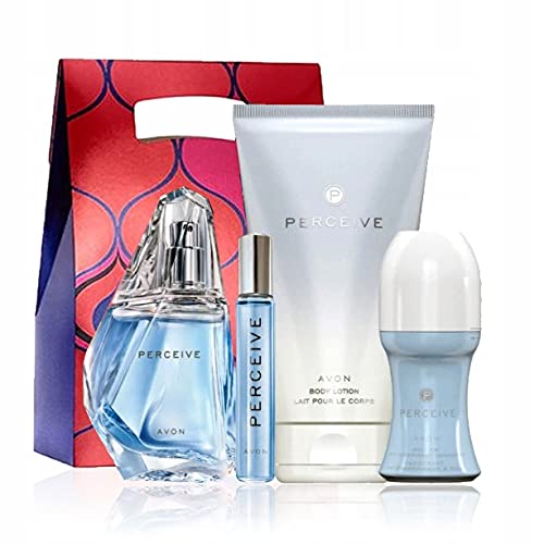 Avon Perceive Set para usted Eau de Parfum + Loción corporal + Mini Ambientador + Desodorante Roller.