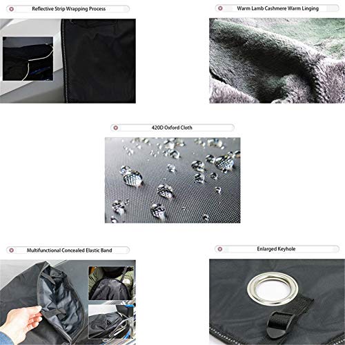 Awayhall Linuscud Cubre Piernas Universal para Scooter, Delantal Impermeable Cubre Piernas con Franja Reflectante Segura, Invierno Manta Térmica Cubre Piernas para Scooter Eléctricos Motos Coches