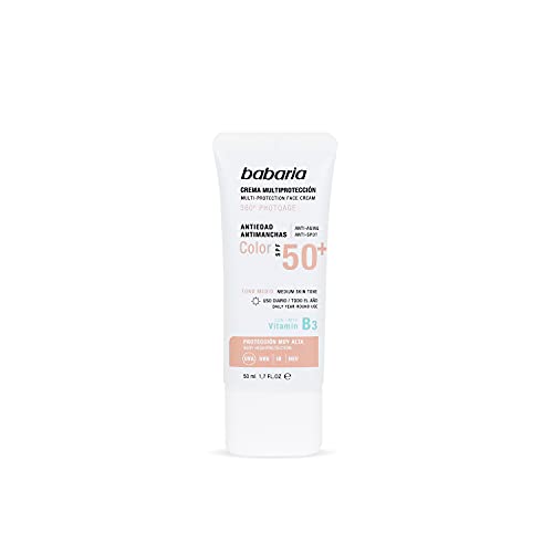 Babaria, Crema facial multi protectora antiedad y antimanchas, 360º Photoage. Color, 50 ml.