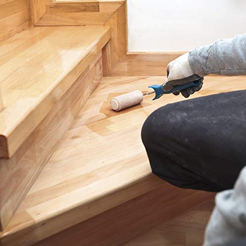 Barniz Suelos Incoloro al Agua - Protege Todo Tipo de Suelos de Madera en Interior Ideal para Parquet, Rodapié, Tarimas, etc (750 ml, Acabado Satinado)