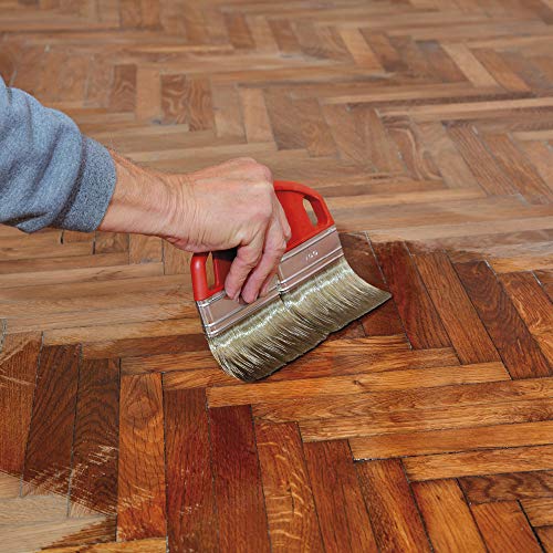 Barniz Suelos Incoloro al Agua - Protege Todo Tipo de Suelos de Madera en Interior Ideal para Parquet, Rodapié, Tarimas, etc (750 ml, Acabado Satinado)