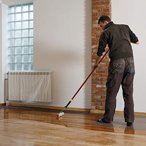 Barniz Suelos Incoloro al Agua - Protege Todo Tipo de Suelos de Madera en Interior Ideal para Parquet, Rodapié, Tarimas, etc (750 ml, Acabado Satinado)