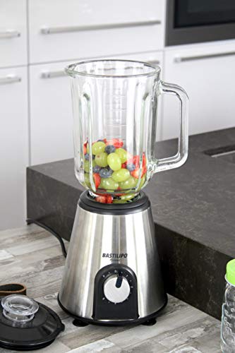 Bastilipo 7135 batidora americana de vaso (5 velocidades, 1.5 litros de capacidad), 1000 w, acero inoxidable