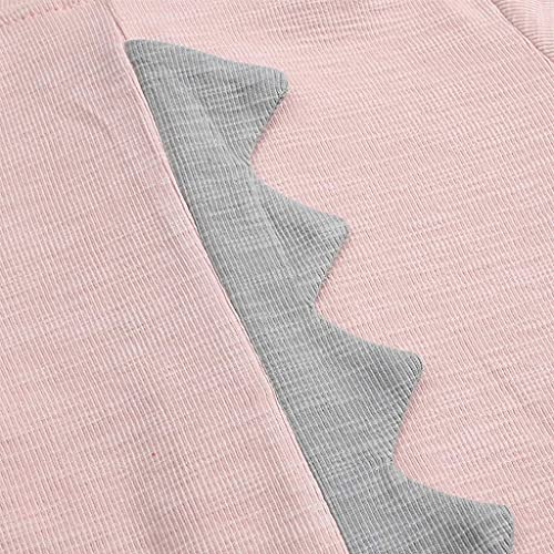 Bebé Mameluco Niños Niñas Mono Manga Larga Algodón Dinosaurio Encapuchado Peleles Onesies Ropa de Dormir