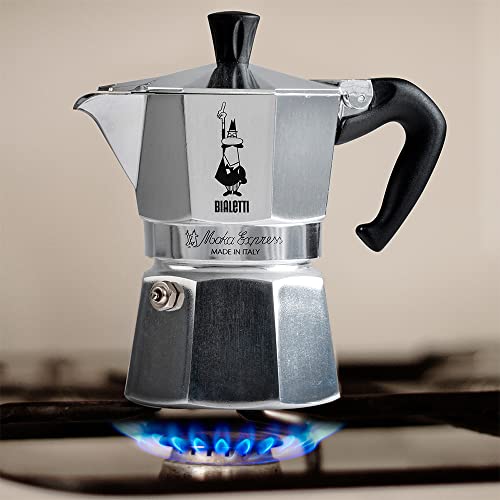 Bialetti - Moka Express: Icónica Cafetera Italiana para Espresso, Auténtico Café Italiano, Cafetera Moka 9 Tazas (420 Ml), Aluminio, Plata
