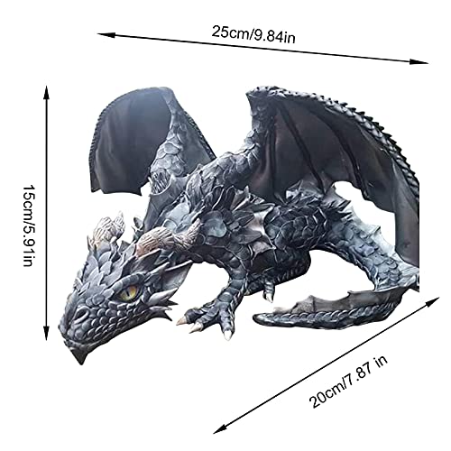 Big Squatting Dragon Sculpture, Dragon Guardian Home Ornaments, Resin Garden Dragon Statues Outdoor Decoration, Gothic Dragon Sculpture Crafts Decor for Patio Front Garden Lawn