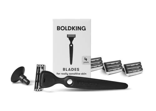 Boldking - The Kit - Set de afeitado para hombres - Piel muy sensible - 4 piezas