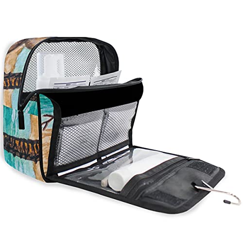 Bolsa de aseo para colgar copos de nieve, Navidad, palmera, playa, mar, viaje, gran bolsa de cosméticos para mujer, organizador para mujeres, niñas y niños