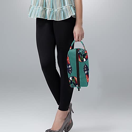 Bolsa de cosméticos de viaje con cremallera Bolsas de maquillaje para mujer Organizador multifunción Bolsa de almacenamiento Organizador para monedero verde rojo blanco negro serpiente venenosa