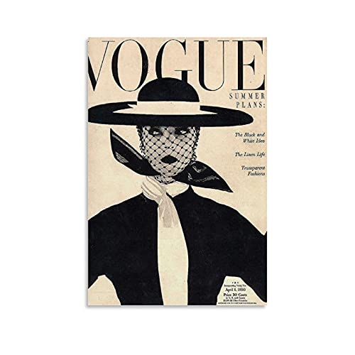 Botkin Póster vintage de Vogue con diseño de póster y pared de 30 x 45 cm