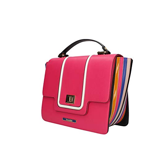 Braccialini - Bolso de mano con bandolera, línea Michelle - fucsia
