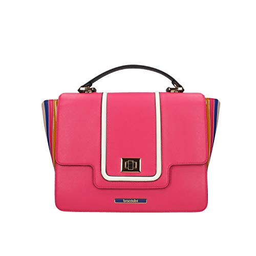 Braccialini - Bolso de mano con bandolera, línea Michelle - fucsia